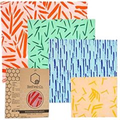 eco-friendly reusable beeswax food wraps