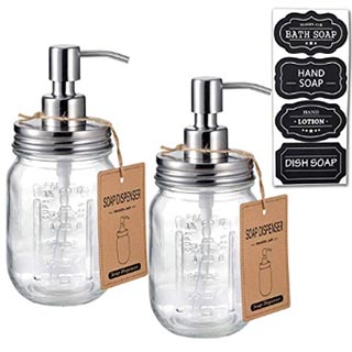 eco-friendly glass soap dispensers